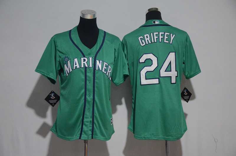 Women Seattle Mariners #24 Ken Griffey Green New Cool Base Stitched Jersey,We sell and wholesale Women Seattle Mariners #24 Ken Griffey Green New Cool Base Stitched Jersey on line form chian!